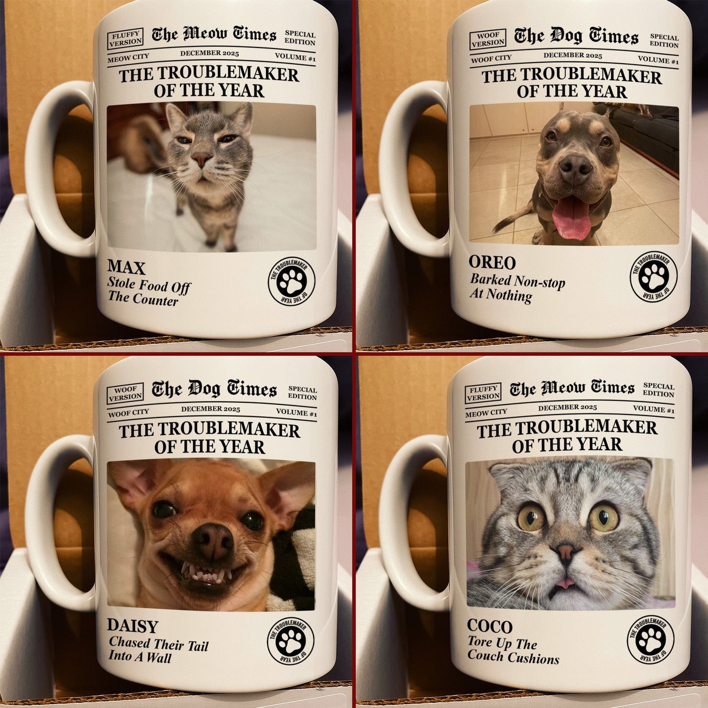 Custom Pet Photo Mug - Perfect Gift for Dog and Cat Lovers