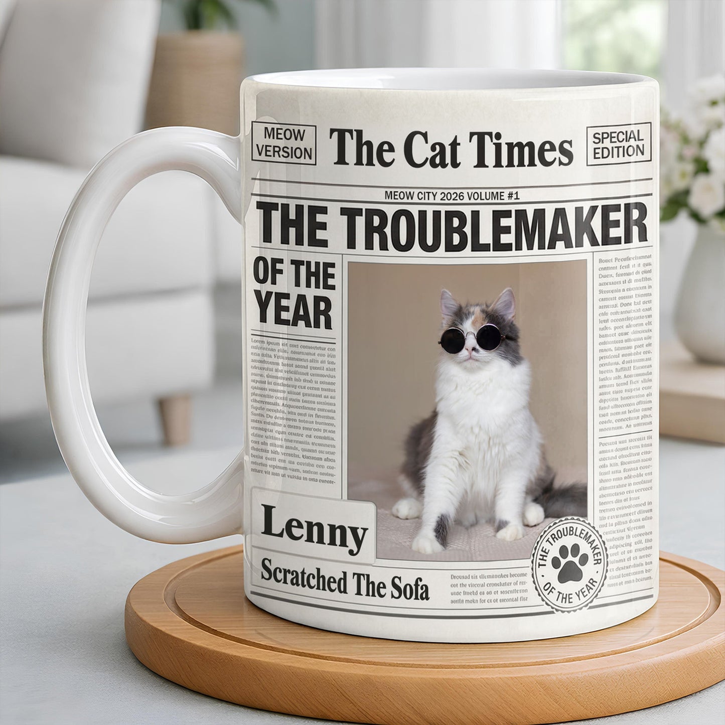Custom Cat Photo Mug - Personalized with Your Cat's Photo - The Dog Times