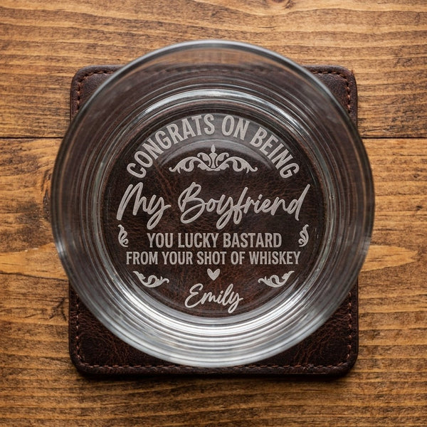 Bottom Engraved Whiskey Glass for Boyfriend – Funny Gift | SipEngrave - Sipengrave