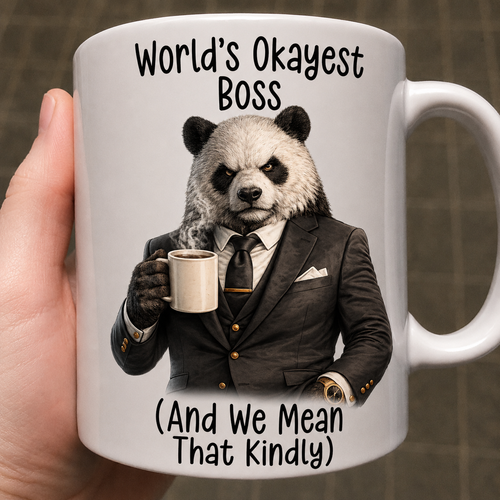 Okayest Boss Mug - Funny "World's Okayest Boss (And We Mean That Kindly)" Sarcastic Gift