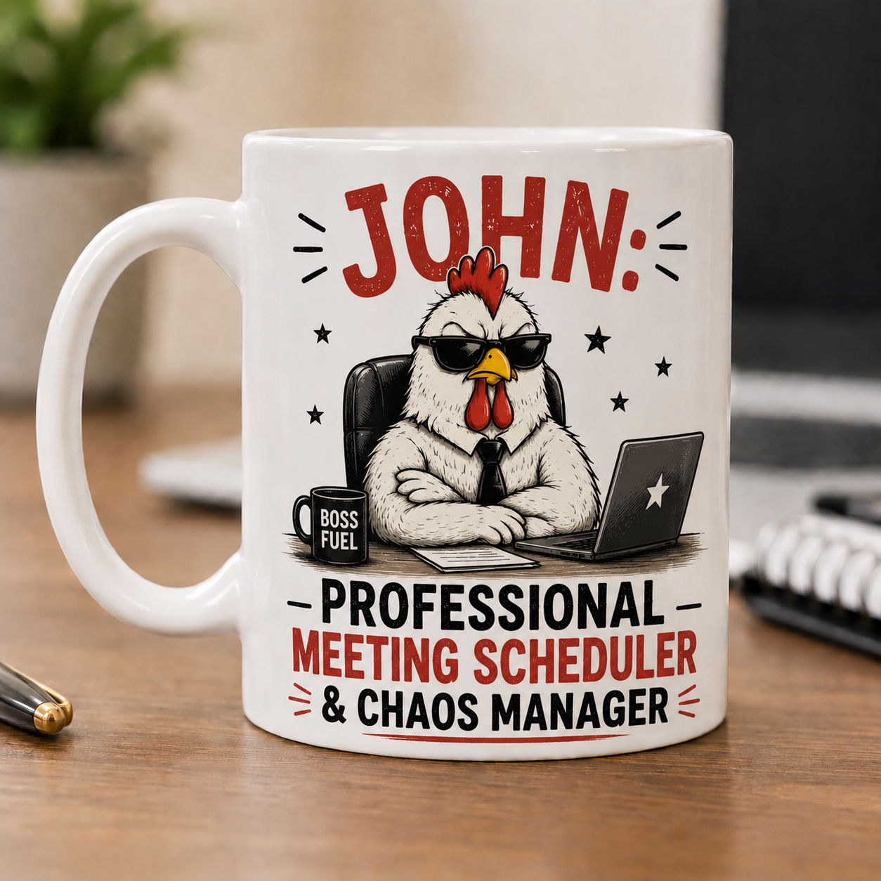 Personalized office boss mug by Sipengrave