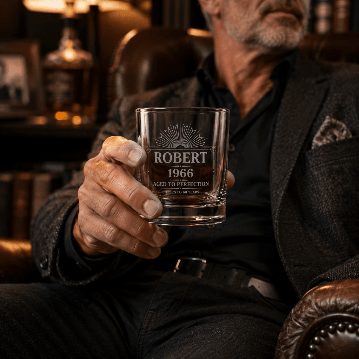 60th Birthday Whiskey Glass - Sipengrave