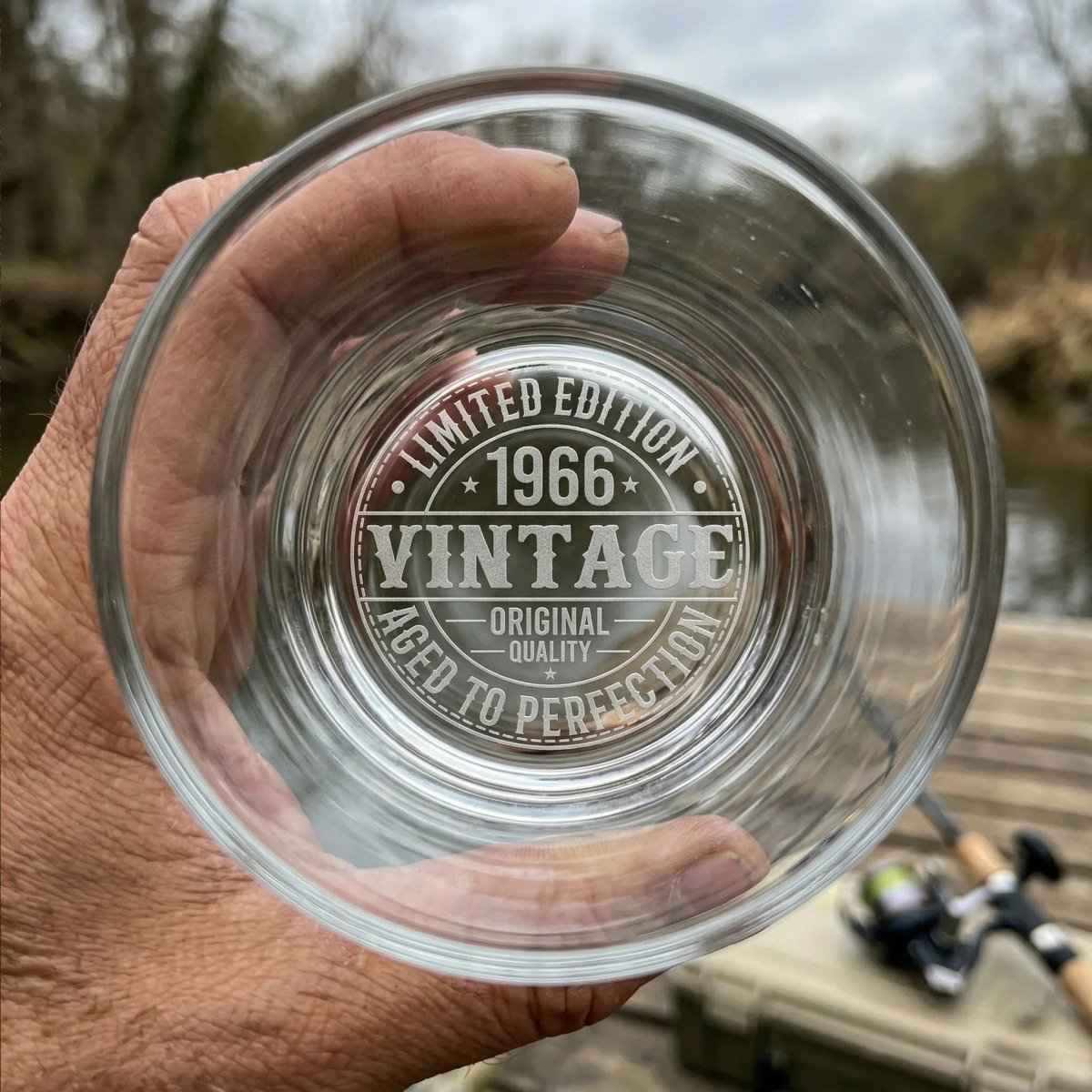 60th Birthday Whiskey Glass for Him – Vintage 1966 Engraved Gift - Sipengrave