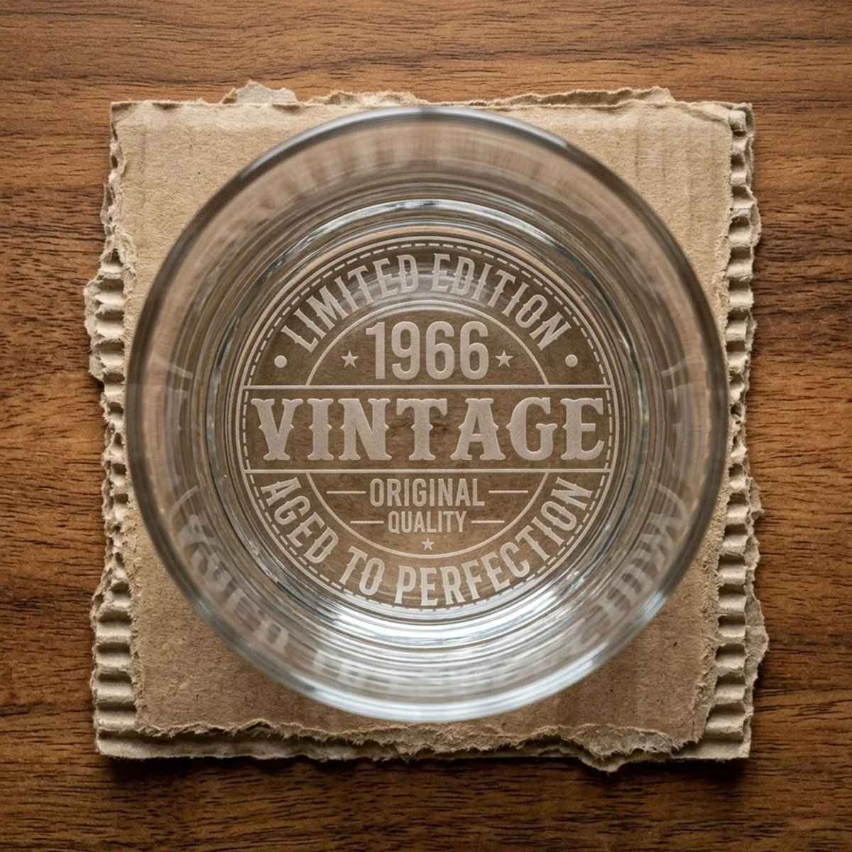 60th Birthday Whiskey Glass for Him – Vintage 1966 Engraved Gift - Sipengrave