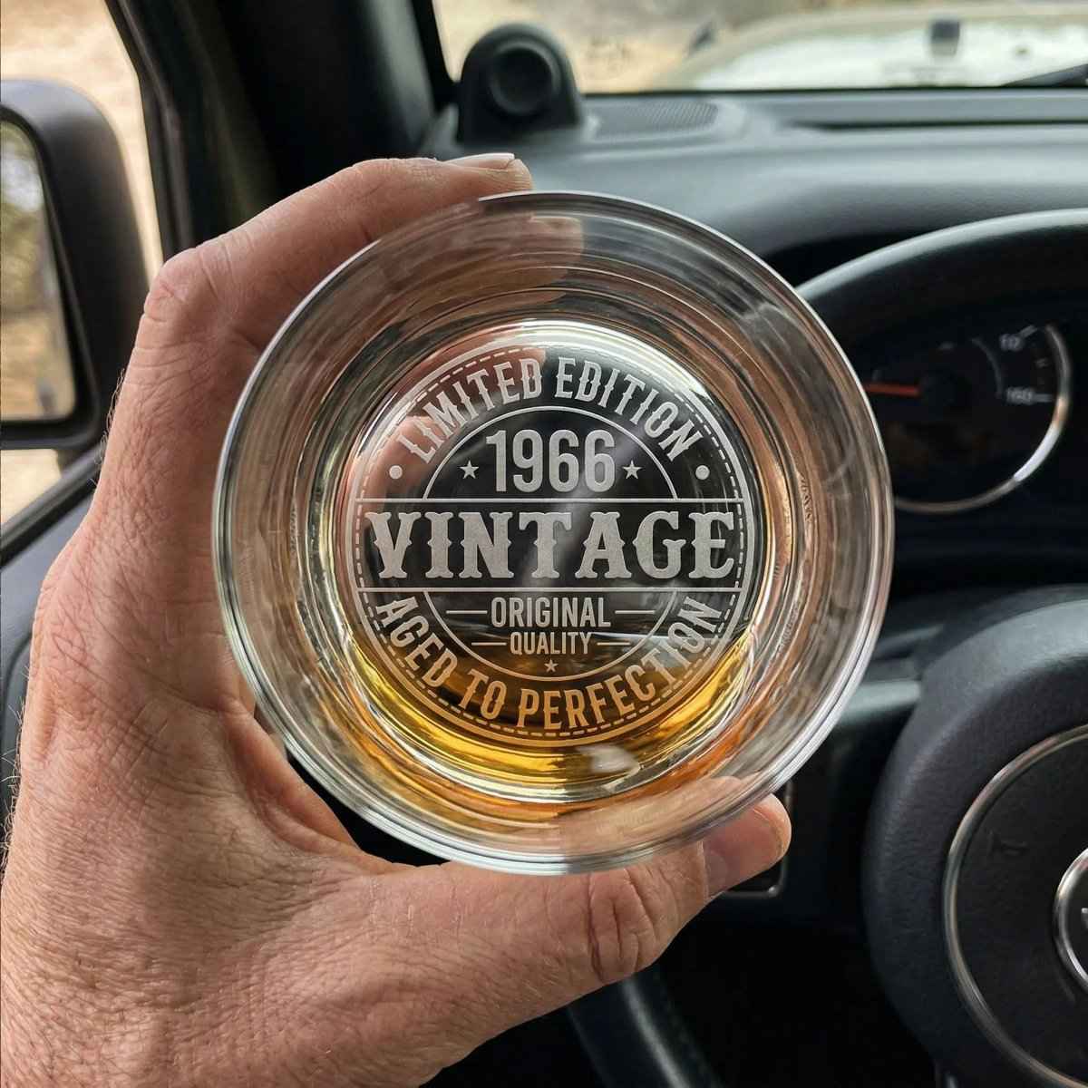 60th Birthday Whiskey Glass for Him – Vintage 1966 Engraved Gift - Sipengrave