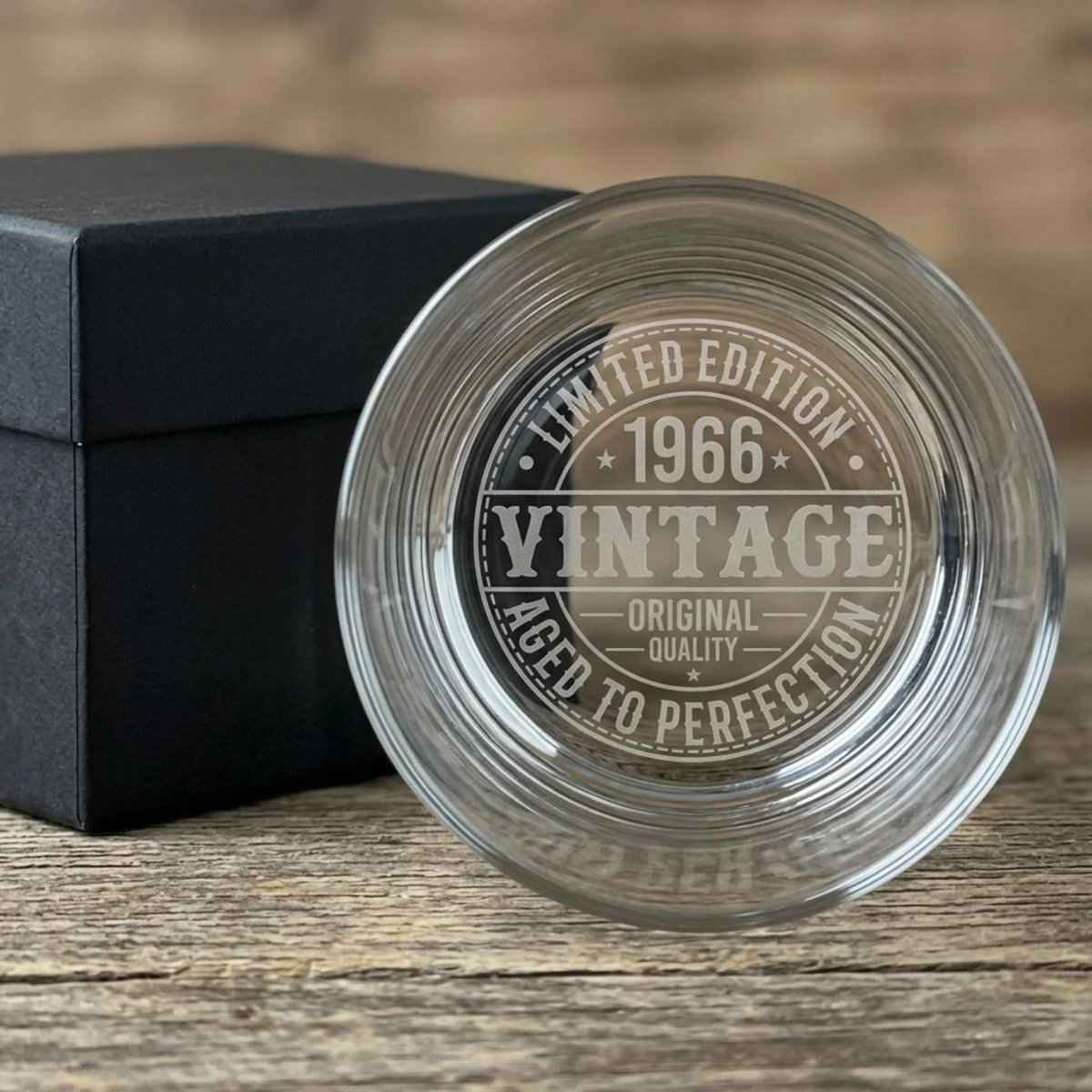 60th Birthday Whiskey Glass for Him – Vintage 1966 Engraved Gift - Sipengrave