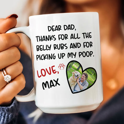 Custom Dog Photo Mug - Funny Gift for Dog Dad