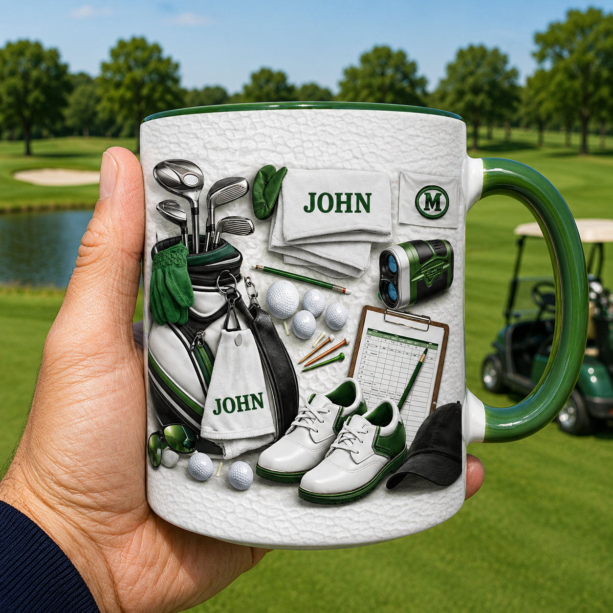 Personalized Golf Mug with Name – Custom Golf Accessories Coffee Mug for Men