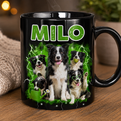 Personalized Pet Photo Mug – Custom Dog & Cat Portrait Coffee Mug With Name