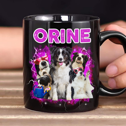 Personalized Pet Photo Mug – Custom Dog & Cat Portrait Coffee Mug With Name