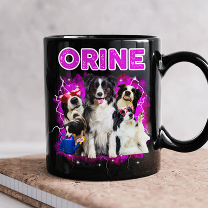 Personalized Pet Photo Mug – Custom Dog & Cat Portrait Coffee Mug With Name
