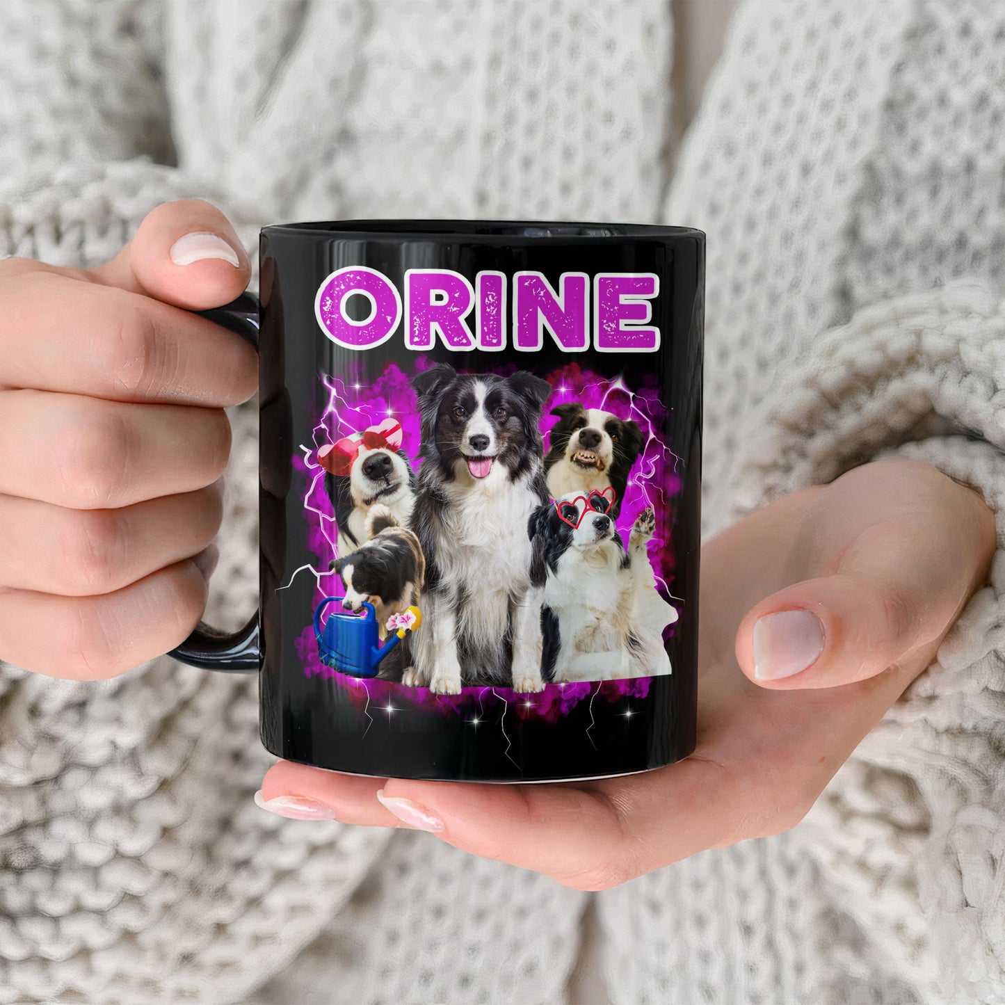 Personalized Pet Photo Mug – Custom Dog & Cat Portrait Coffee Mug With Name
