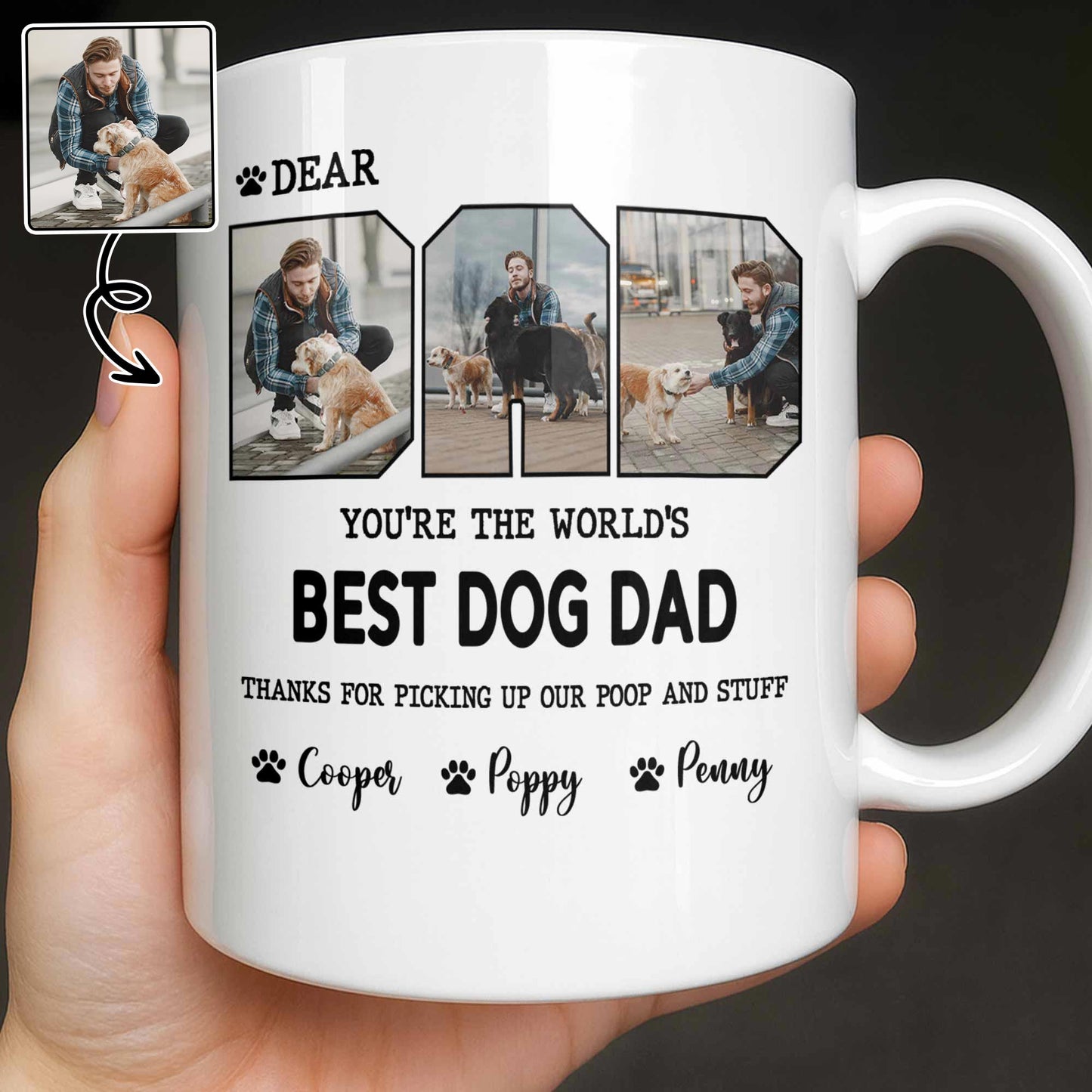 Custom Pet Photo Mug - Personalized Pet Portrait