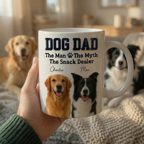 Personalized Dog Dad Gift – The Man The Myth The Snack Dealer Coffee Mug