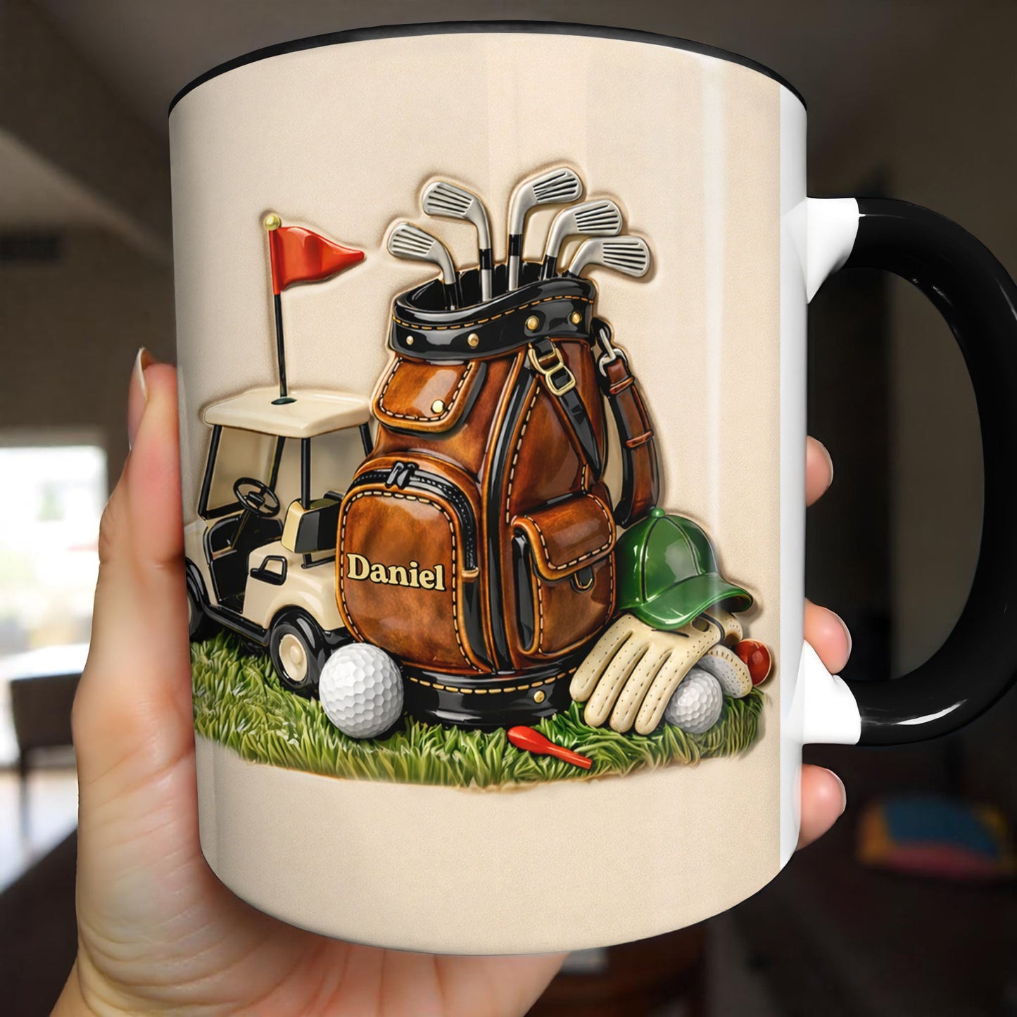 My Golf Essentials - Personalized Custom Accent Mug - GOLF011_AMUG