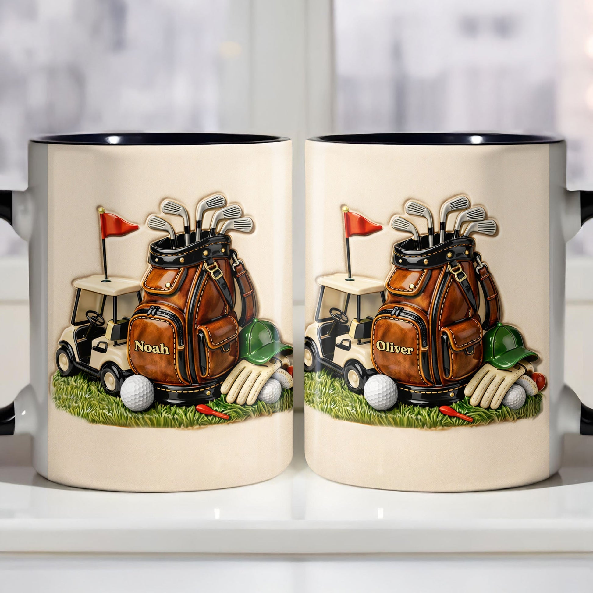 My Golf Essentials - Personalized Custom Accent Mug - GOLF011_AMUG