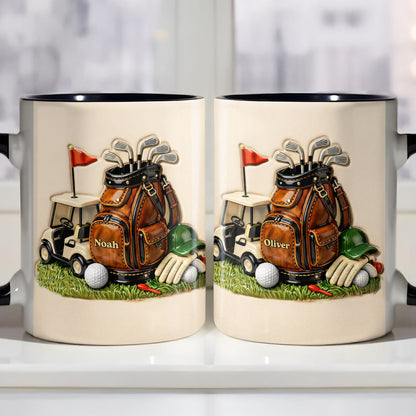 My Golf Essentials - Personalized Custom Accent Mug - GOLF011_AMUG