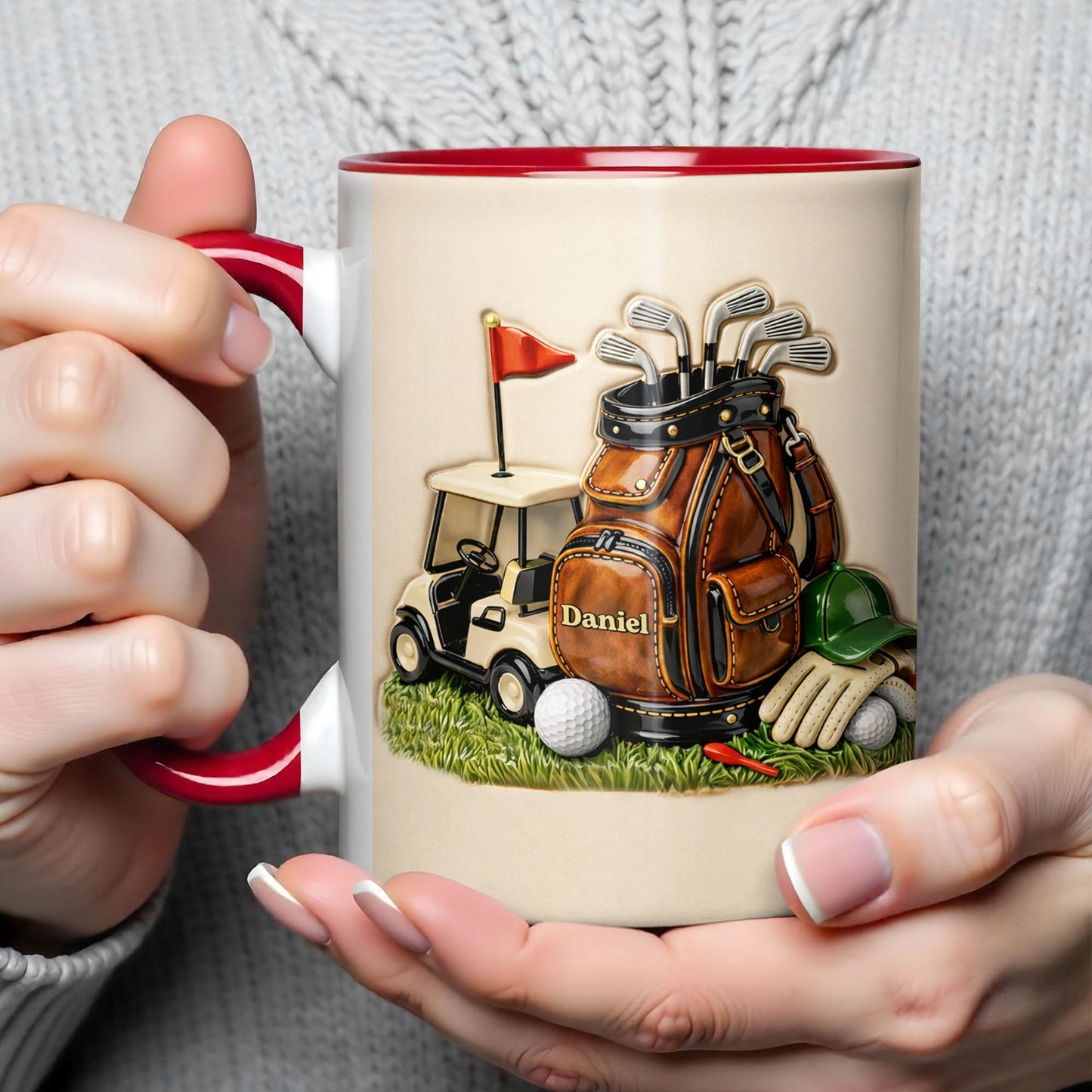 My Golf Essentials - Personalized Custom Accent Mug - GOLF011_AMUG