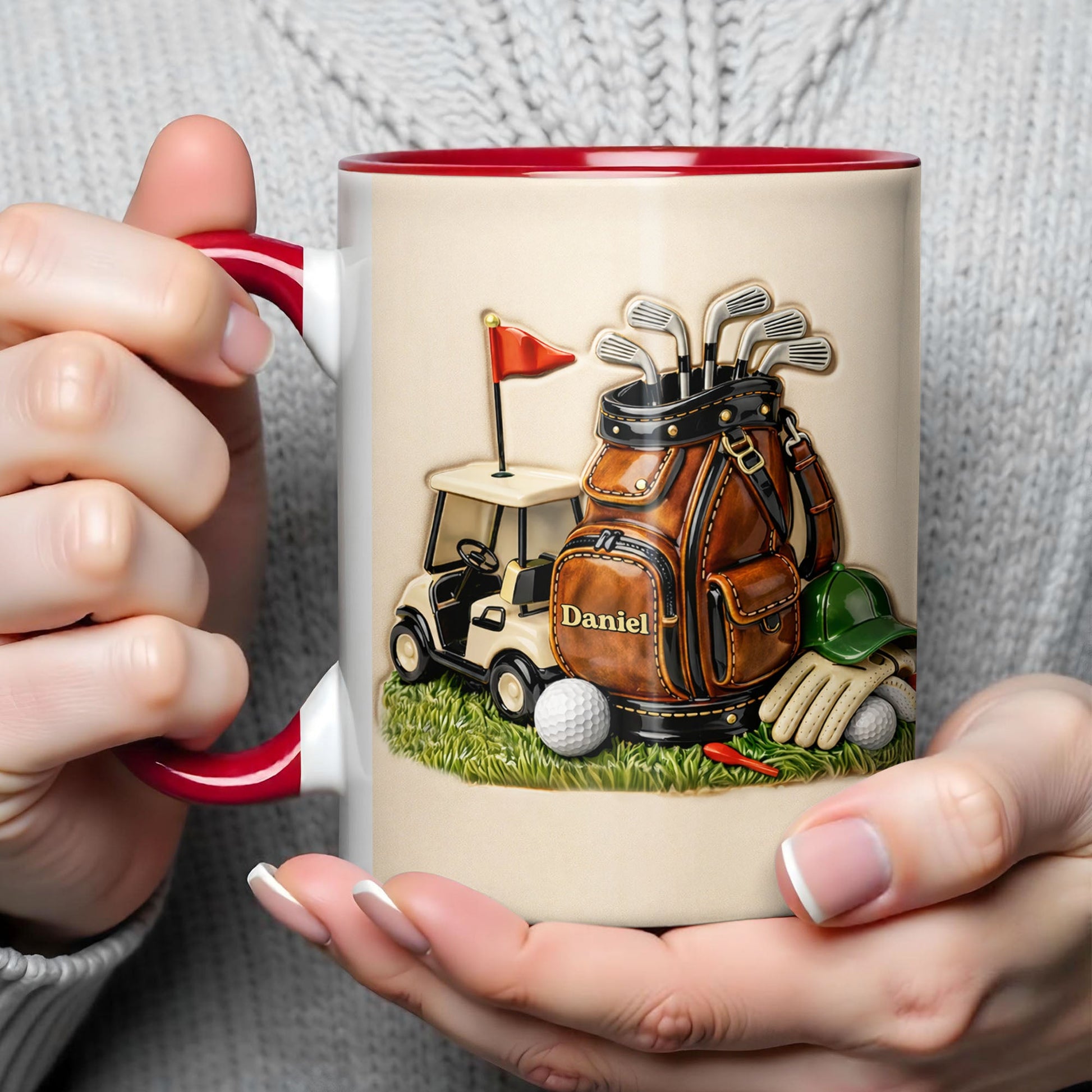 My Golf Essentials - Personalized Custom Accent Mug - GOLF011_AMUG