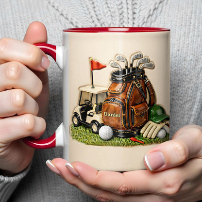 My Golf Essentials - Personalized Custom Accent Mug - GOLF011_AMUG