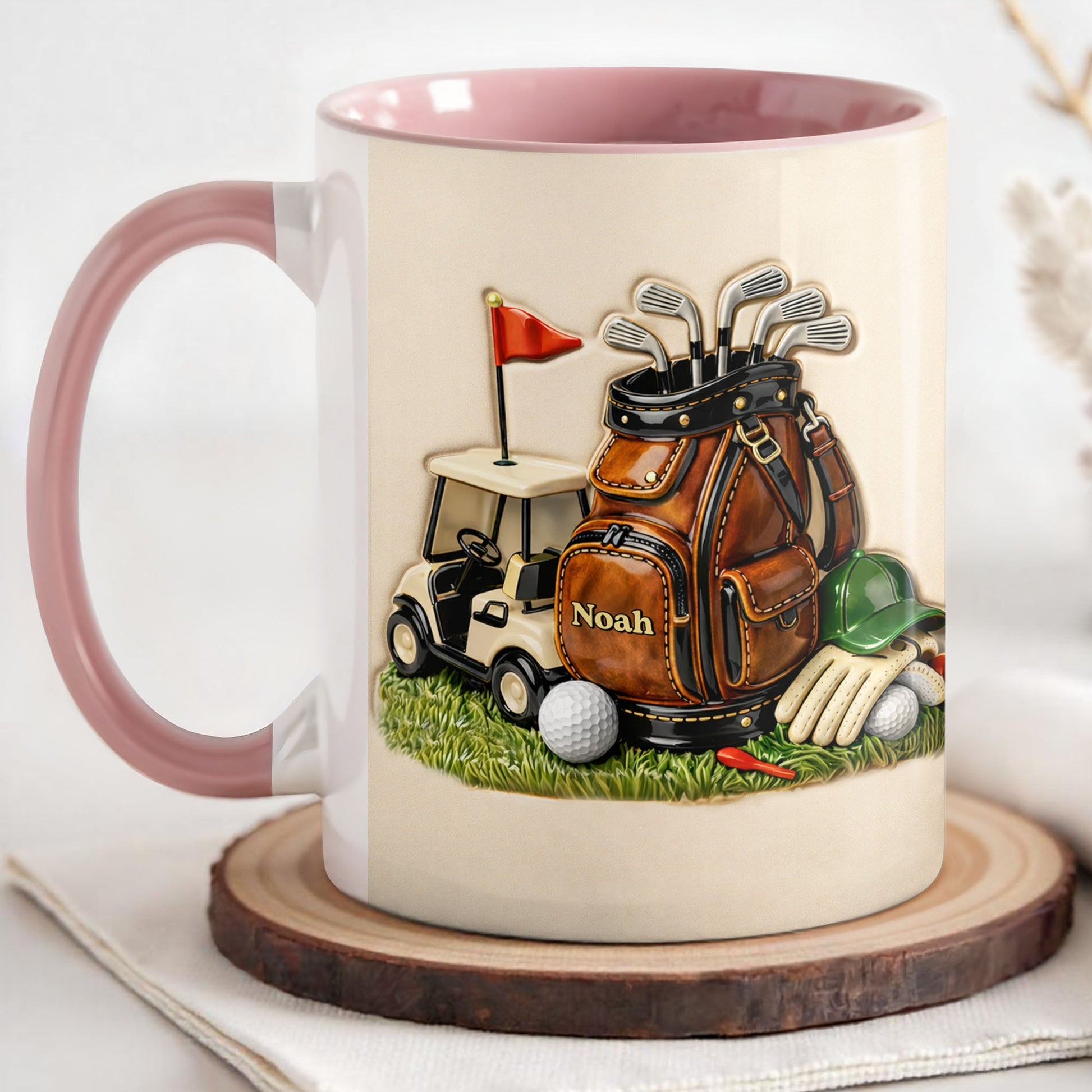 My Golf Essentials - Personalized Custom Accent Mug - GOLF011_AMUG