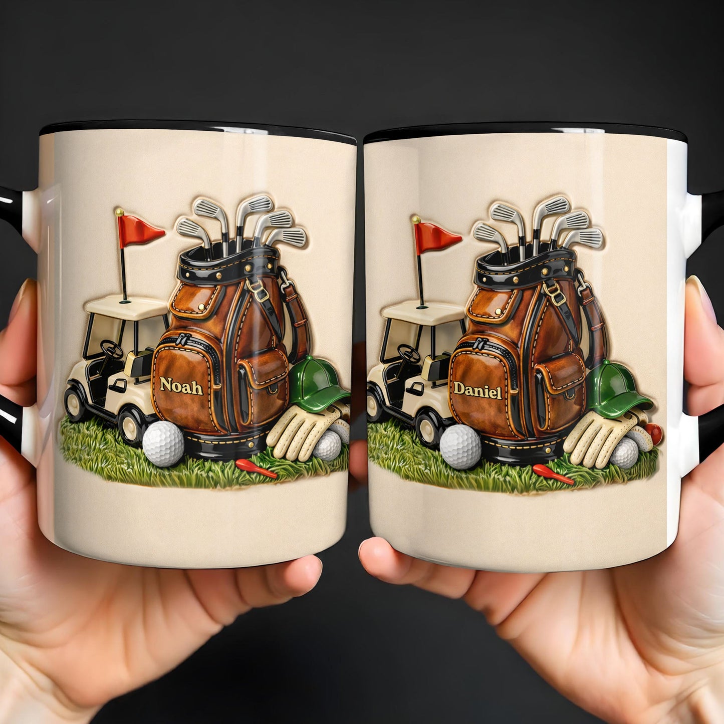 My Golf Essentials - Personalized Custom Accent Mug - GOLF011_AMUG