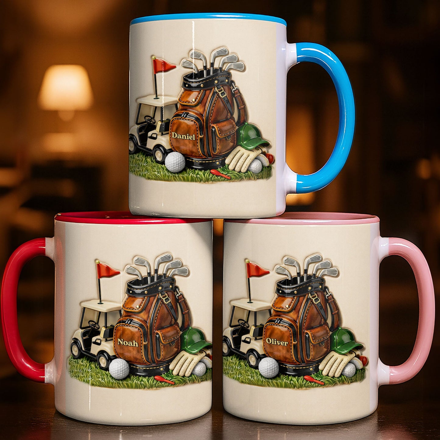 My Golf Essentials - Personalized Custom Accent Mug - GOLF011_AMUG