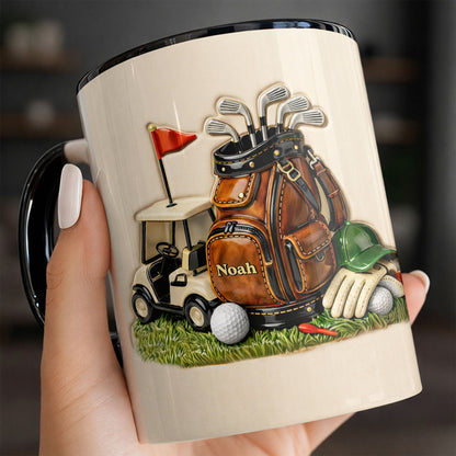 My Golf Essentials - Personalized Custom Accent Mug - GOLF011_AMUG