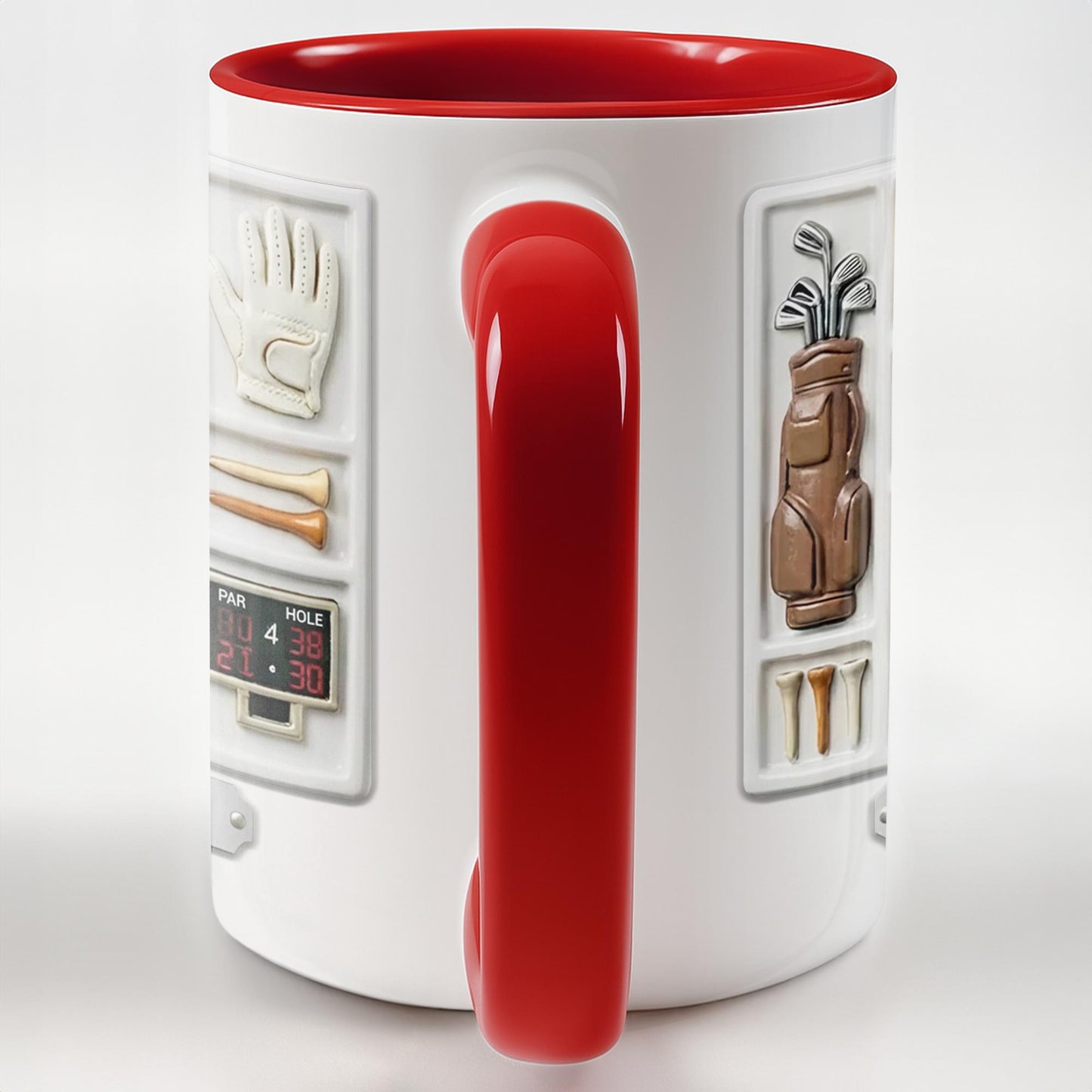 Life Is A Game Golf Is A Serious Sport With Golf Bag And Balls - Personalized Custom Accent Mug - GOLF013_AMUG