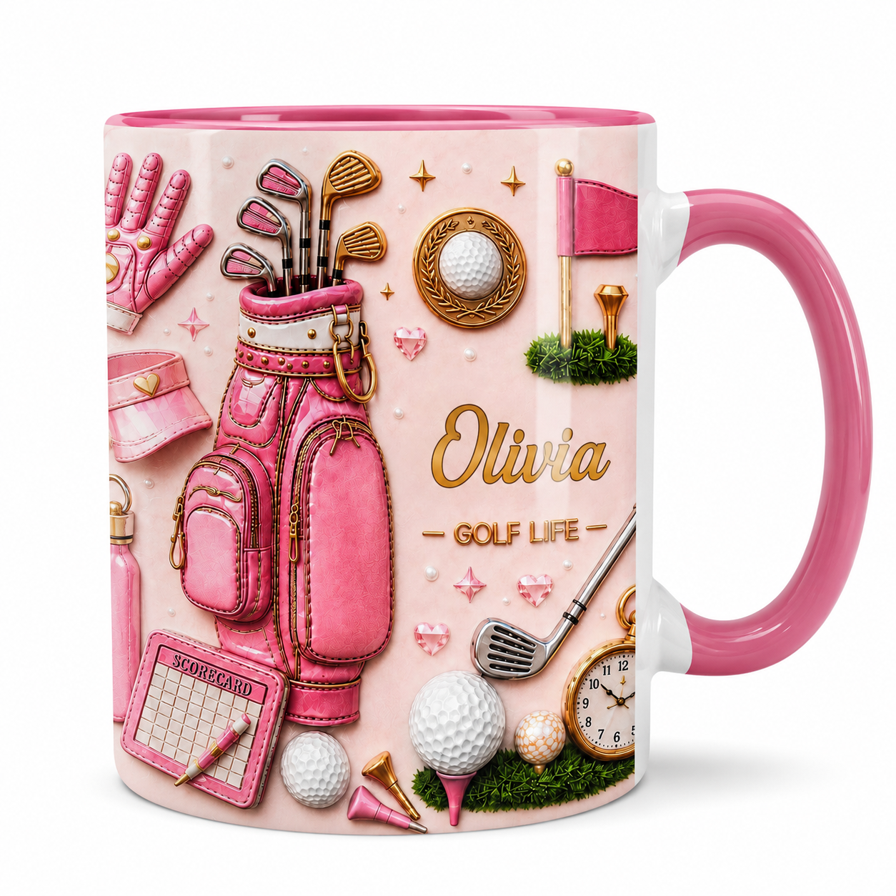 Personalized Golf Mug – Custom Name Golf Life Accent Mug