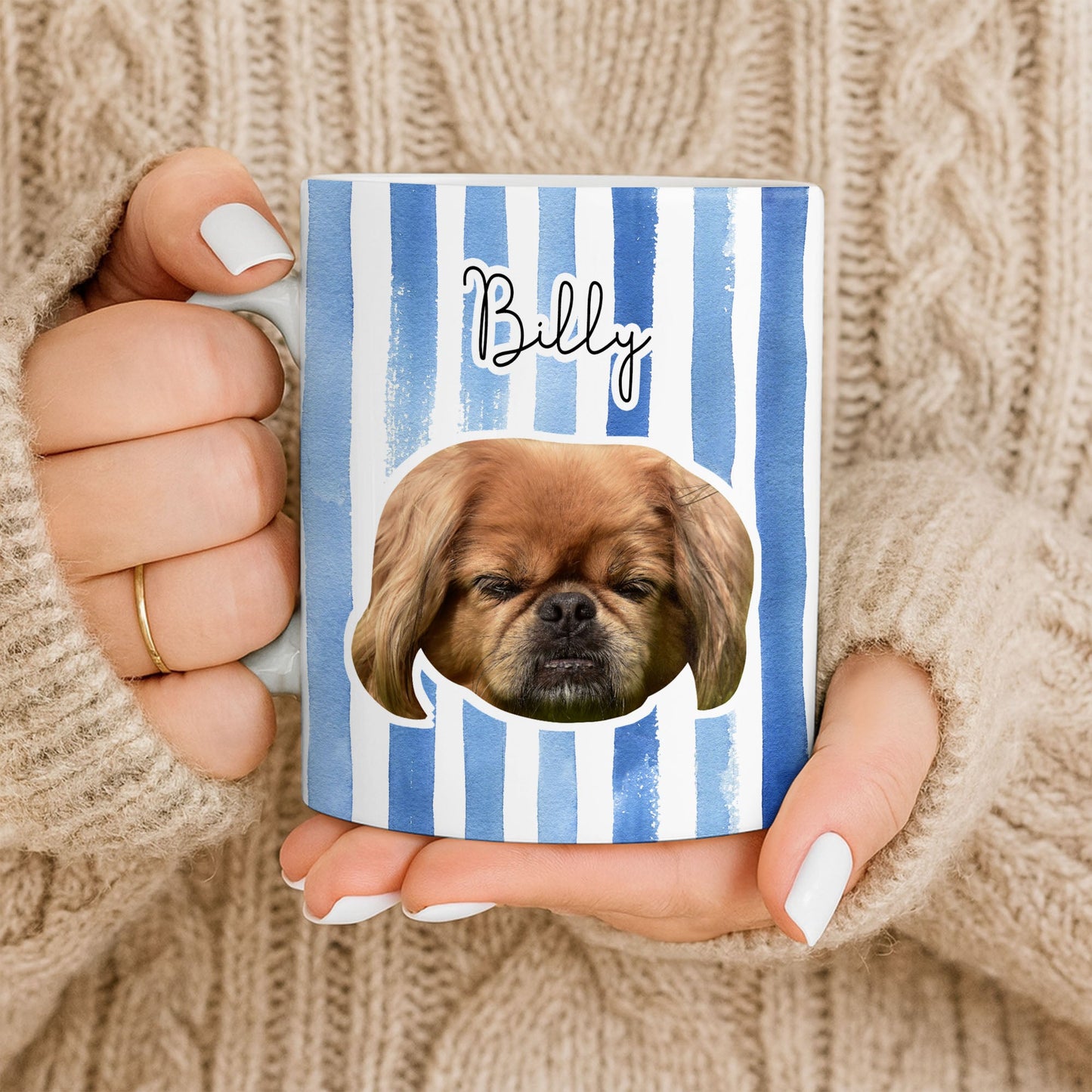 Personalized Dog or Cat Photo Mug - Custom Portrait of Your Pet