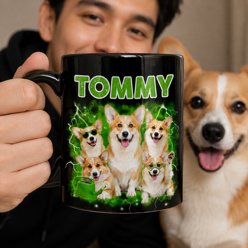 Personalized Pet Photo Mug with 6 Photos | Custom Dog & Cat Gift