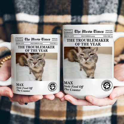 Custom Cat Photo Mug - Upload Your Cat Portrait