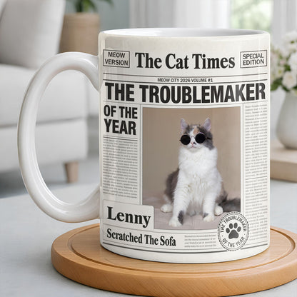 Custom Cat Photo Mug - Personalized with Your Cat's Photo - The Dog Times