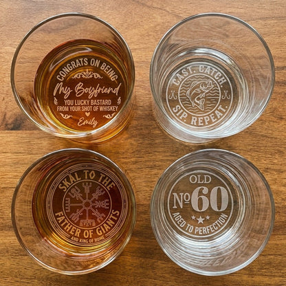 Bottom Engraved Whiskey Glass for Boyfriend – Funny Gift | SipEngrave - Sipengrave