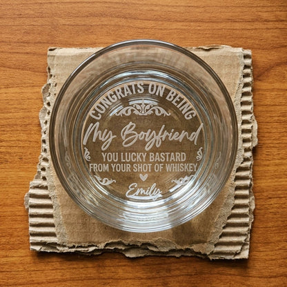 Bottom Engraved Whiskey Glass for Boyfriend – Funny Gift | SipEngrave - Sipengrave
