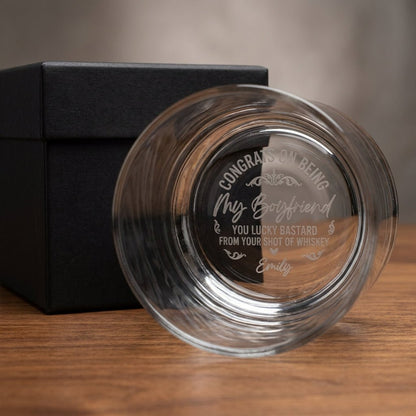 Bottom Engraved Whiskey Glass for Boyfriend – Funny Gift | SipEngrave - Sipengrave