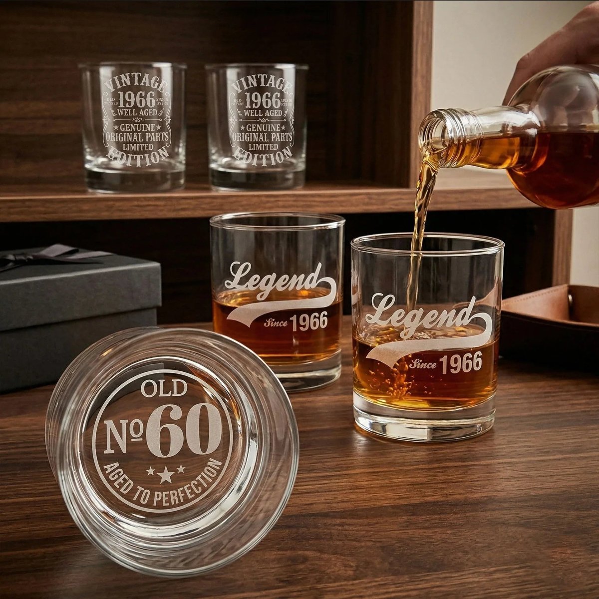 Engraved Whiskey Glass - 60th Birthday Gift for Men - Sipengrave - Sipengrave