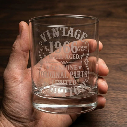Engraved Whiskey Glass - 60th Birthday Gift for Men - Sipengrave - Sipengrave