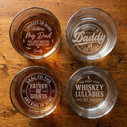 Engraved Whiskey Glass for Dad – Funny Father's Day Gift | SipEngrave - Sipengrave
