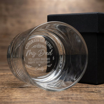 Engraved Whiskey Glass for Dad – Funny Father's Day Gift | SipEngrave - Sipengrave