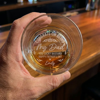 Engraved Whiskey Glass for Dad – Funny Father's Day Gift | SipEngrave - Sipengrave
