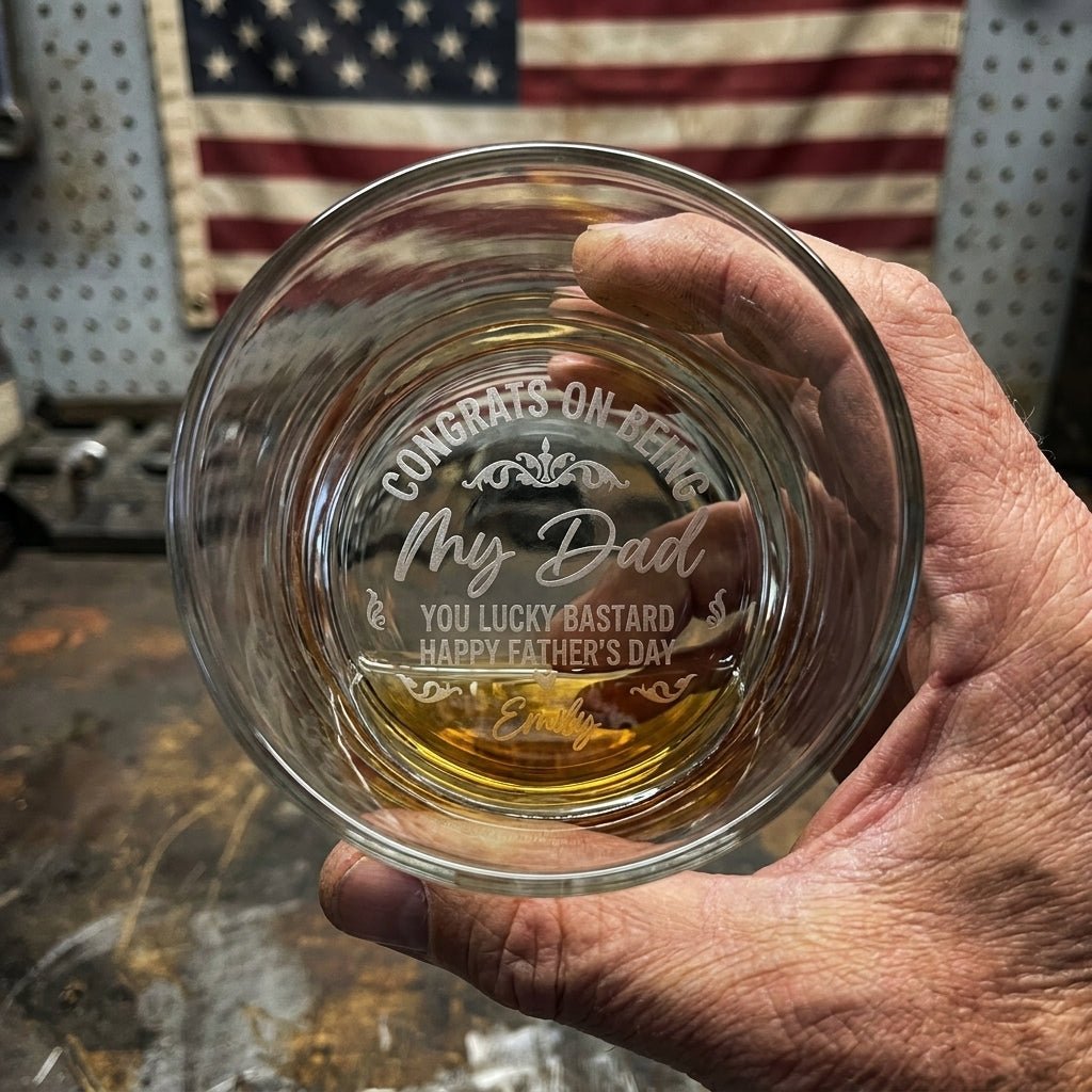 Engraved Whiskey Glass for Dad – Funny Father's Day Gift | SipEngrave - Sipengrave