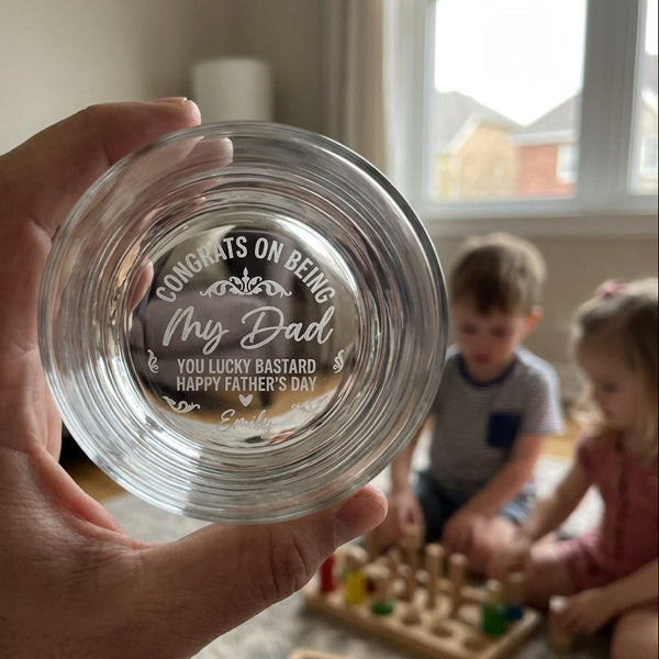 Engraved Whiskey Glass for Dad – Funny Father's Day Gift | SipEngrave - Sipengrave