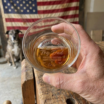 Engraved Whiskey Glass for Dad – Funny Father's Day Gift | SipEngrave - Sipengrave