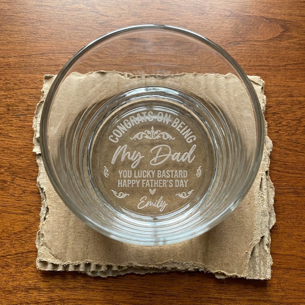 Engraved Whiskey Glass for Dad – Funny Father's Day Gift | SipEngrave - Sipengrave
