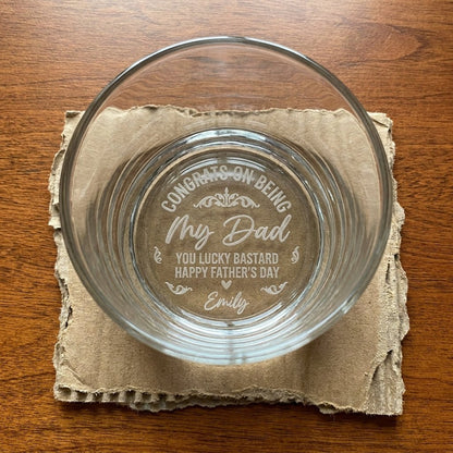 Engraved Whiskey Glass for Dad – Funny Father's Day Gift | SipEngrave - Sipengrave