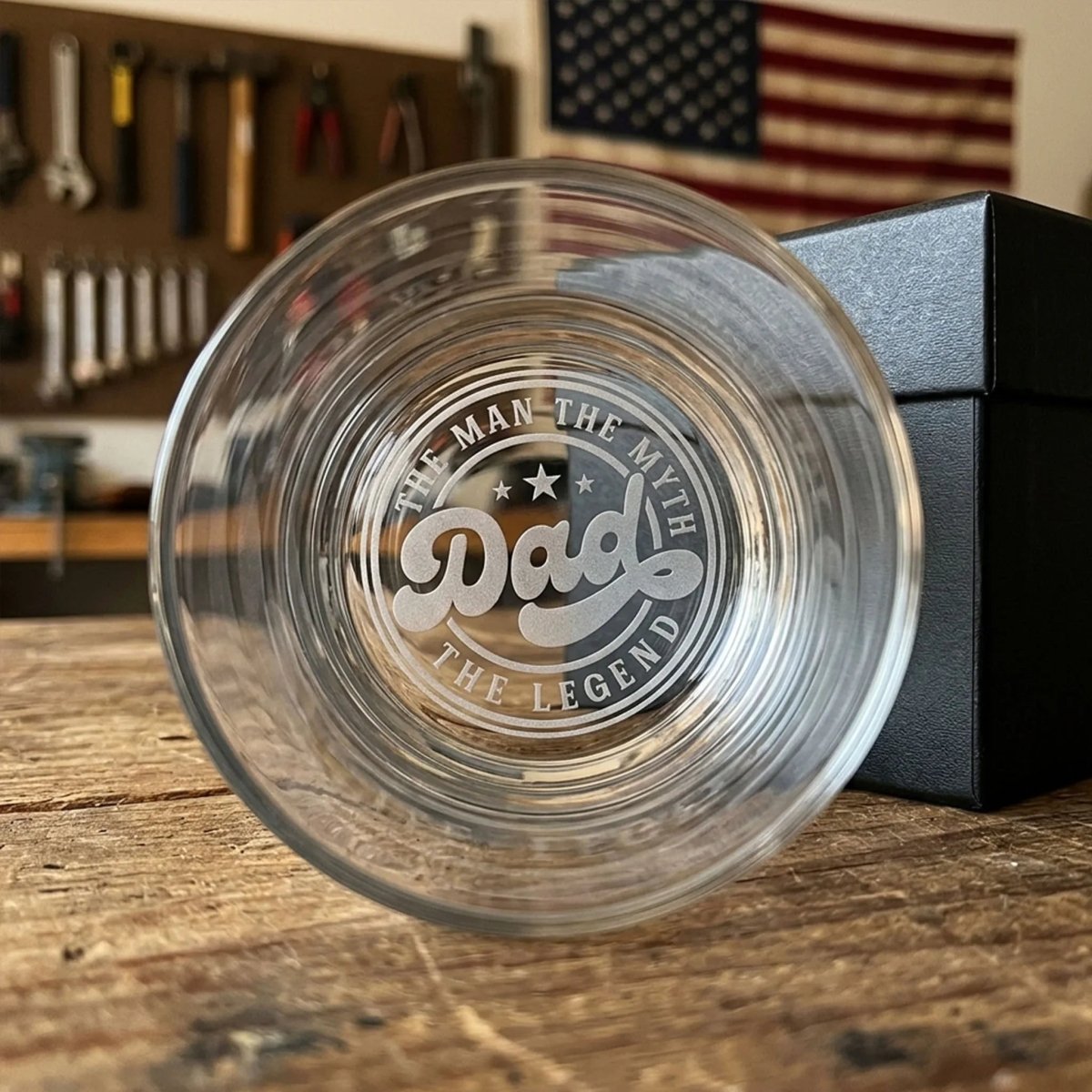 Engraved Whiskey Glass for Dad - The Legend Edition | SipEngrave - Sipengrave