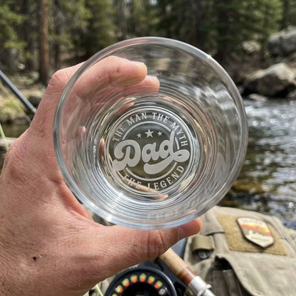 Engraved Whiskey Glass for Dad - The Legend Edition | SipEngrave - Sipengrave