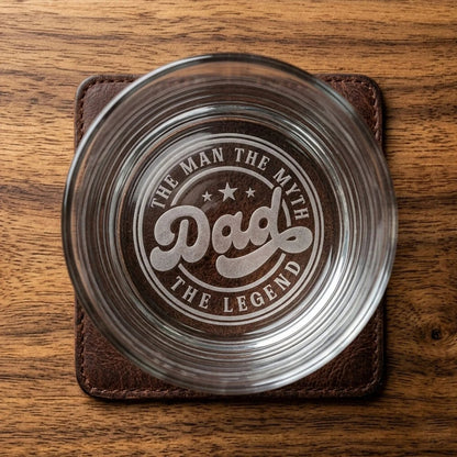 Engraved Whiskey Glass for Dad - The Legend Edition | SipEngrave - Sipengrave
